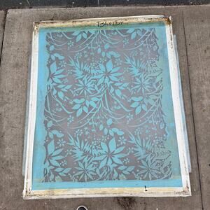 Vintage Brooklyn Weavery Silkscreen Framed Collectors Item 55"x47"